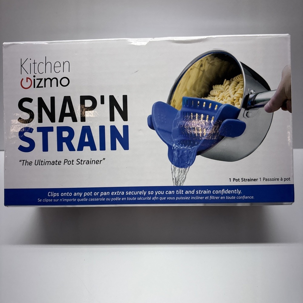 Snap N' Strain Silicone Clip-On Strainer for Pots Pans and Bowls Heat resistant